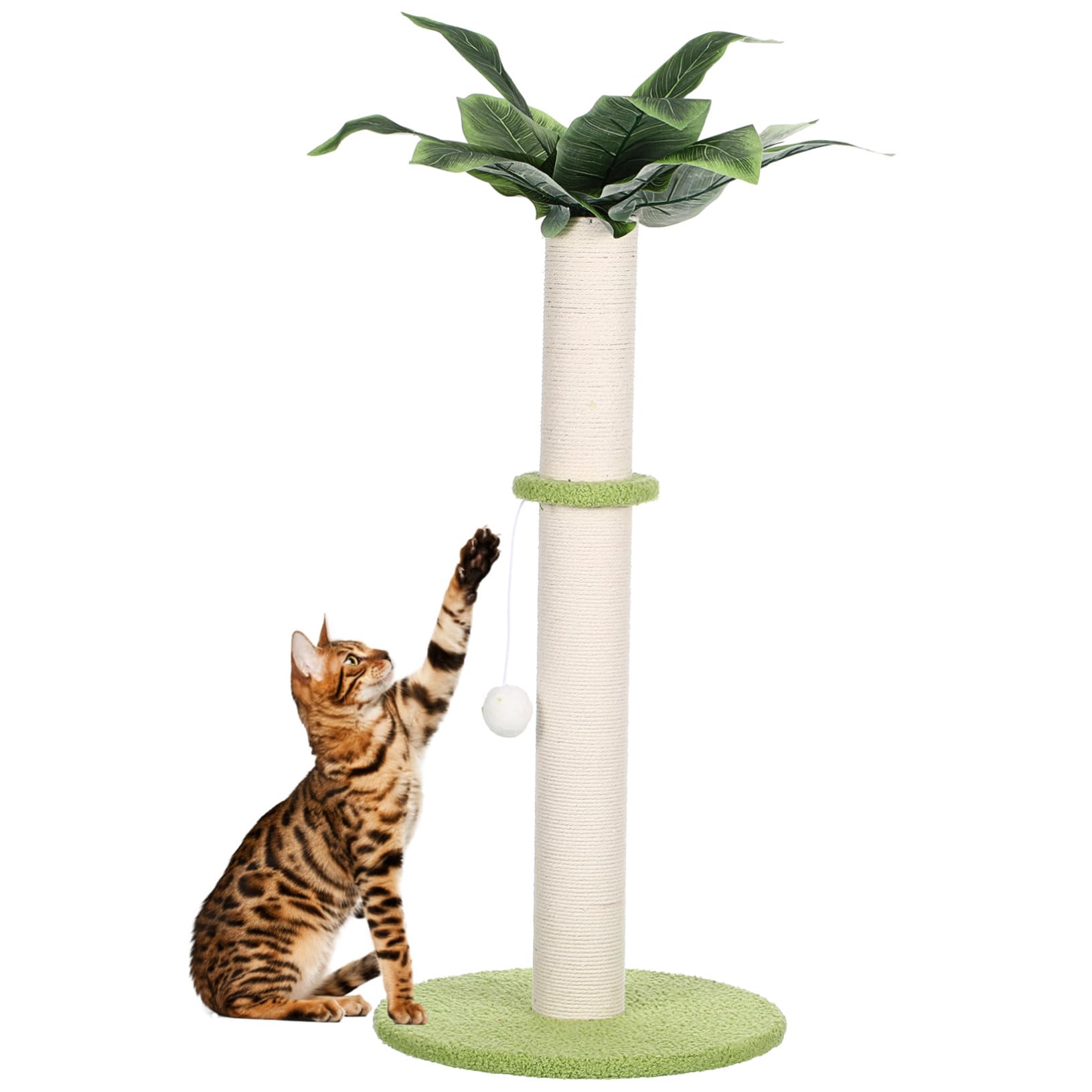 BESTonZON Rascador para Gatos de Interior Poste de Rascar para Uñas Tablero Rascador de Suelo para Gatos Pequeños para Salones y Habitaciones