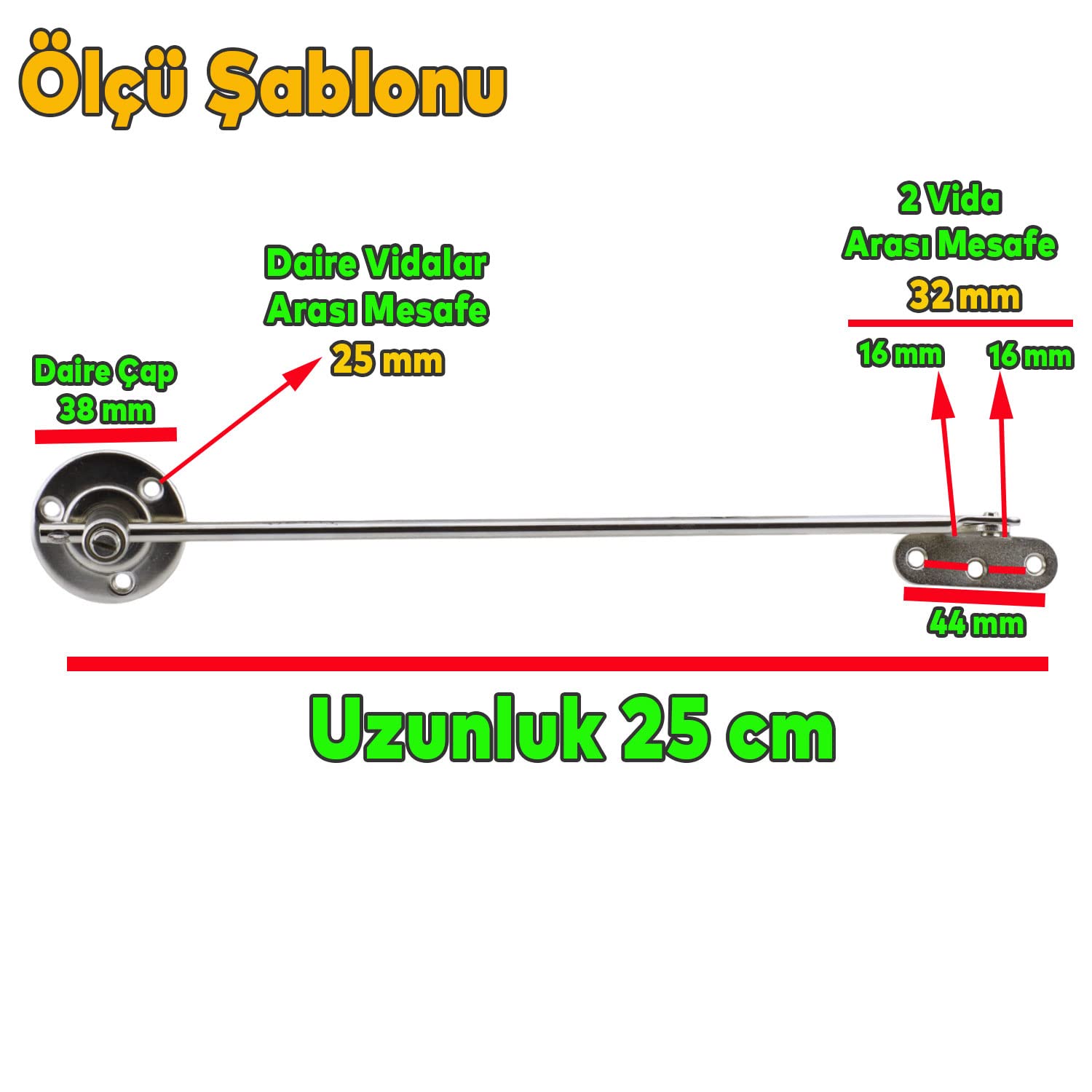 Badem10 Kalkar Kapak Makası Frenli Dolap Çekmece Metal 25 Cm Sessiz Açma Kapama Amortisör Piston Nikel Bar (1 Çift)