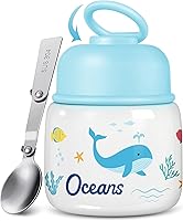 Vista 6 de Termo para alimentos calientes, 17 onzas, Termos para comida caliente, termo para alimentos, frasco de alimentos aislado de acero inoxidable