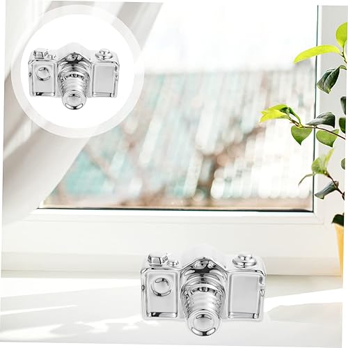 Miniatura 3 de IMIKEYA Figura decorativa de cerámica plateada para el hogar y la oficina, escultura de escritorio creativa con forma retro para sala de estar,