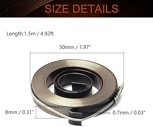 Miniatura 44 de MroMax 1 resorte de prensa de taladro, diámetro exterior de 1.65 pulgadas, 0.31 pulgadas de ancho, 0.03 pulgadas de grosor, longitud de expansión