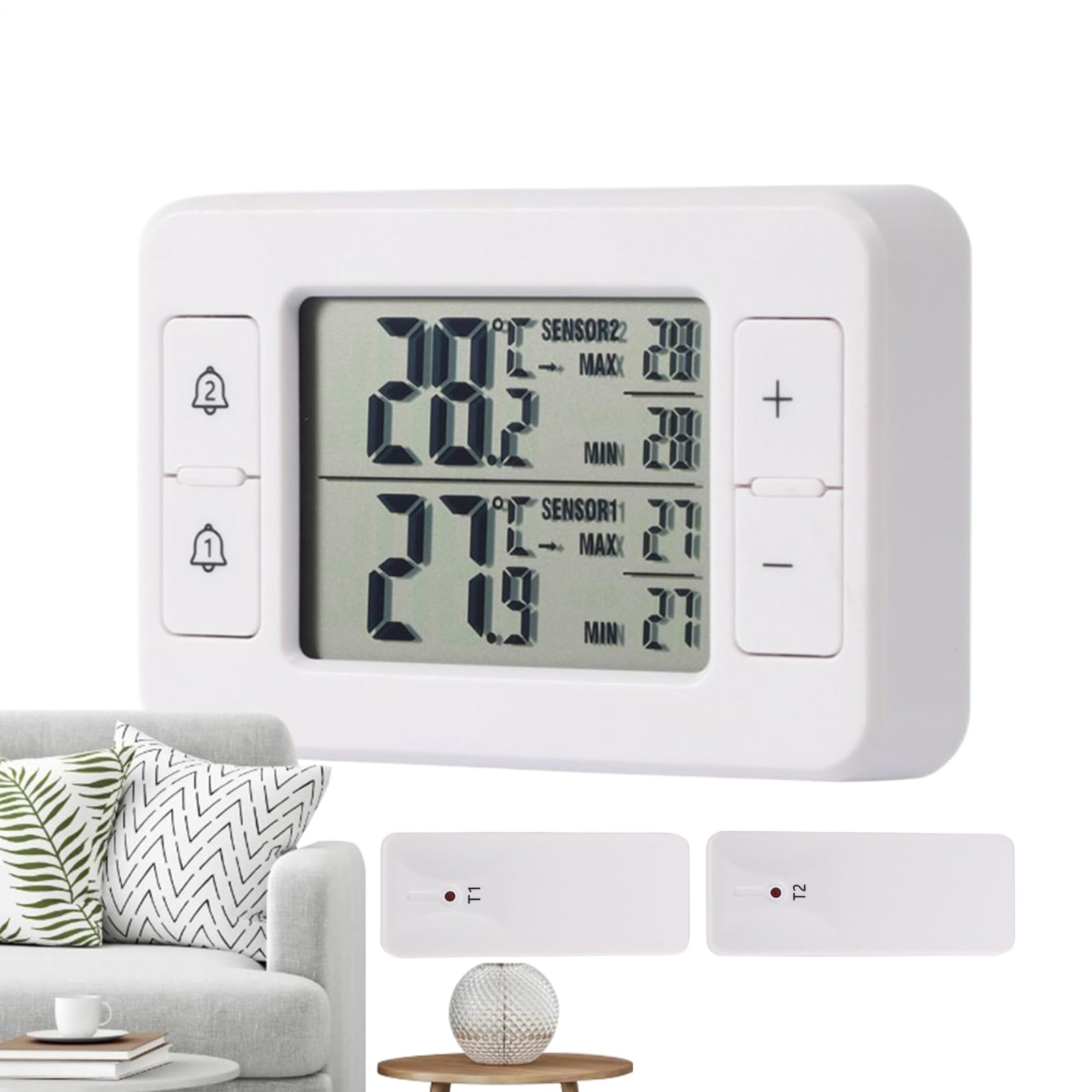 Medidor de temperatura para congelador digital instrumento inalámbrico de cocina 8