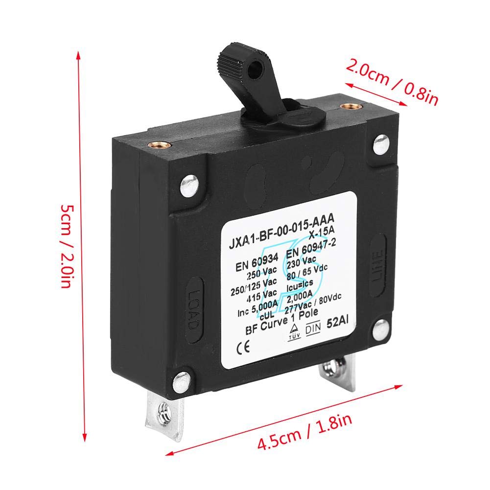 Circuit Breaker, DC/AC Manual ON/Off Toggle Reset Switch