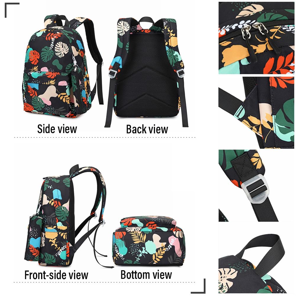 Juego de mochila escolar con bolsillo para bolígrafos, bolsa de pan aislante del calor, mochila para niños, mochila escolar, impermeable, para viajes escolares, excursiones diarias, viajes