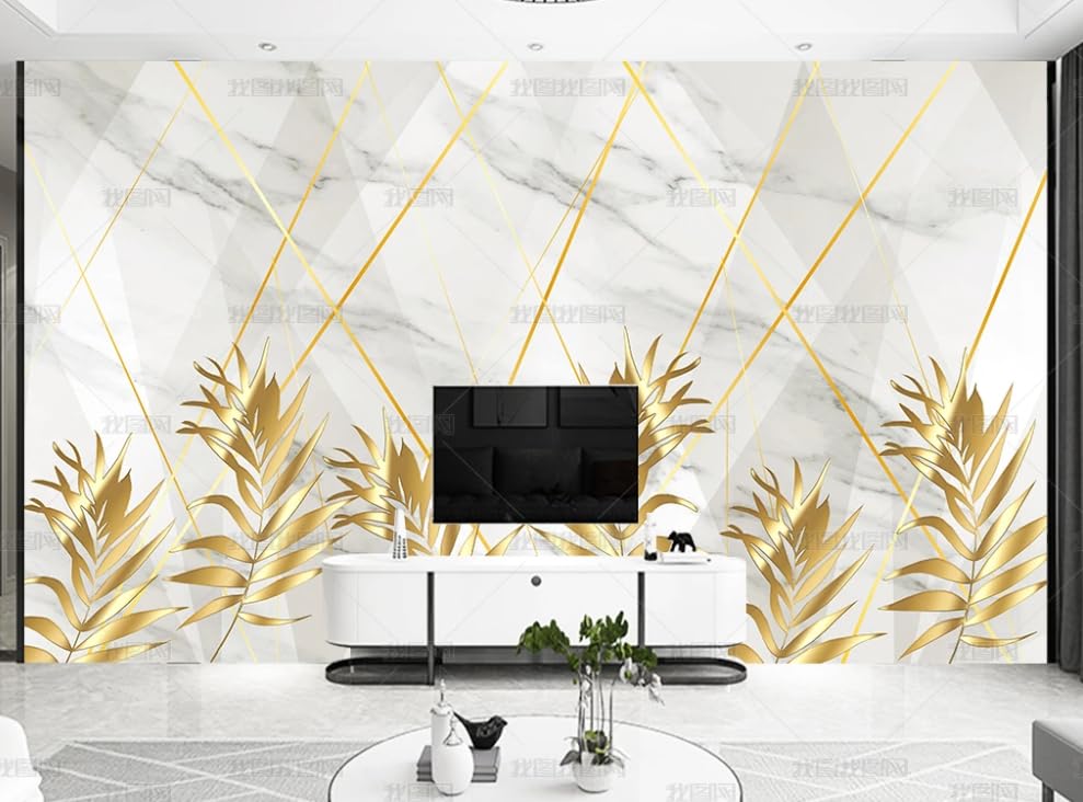 Poster Géant Mural Sculpture Or Intissé pour Salon Chic