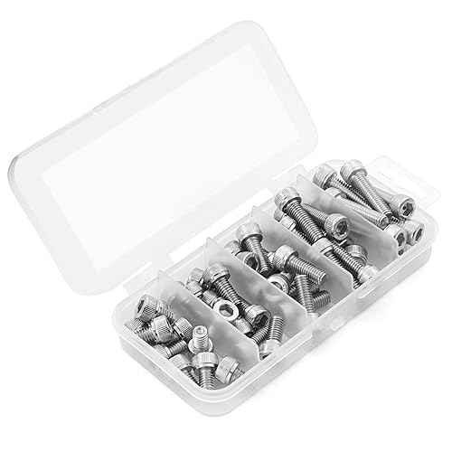 Miniatura 8 de NIULUNBAO Tornillos de cabeza hexagonal M6 x 0.315 in 0.472 in 0.630 in 0.787 in 0.984 in Tornillos de cabeza hexagonal 304 acero inoxidable máquina