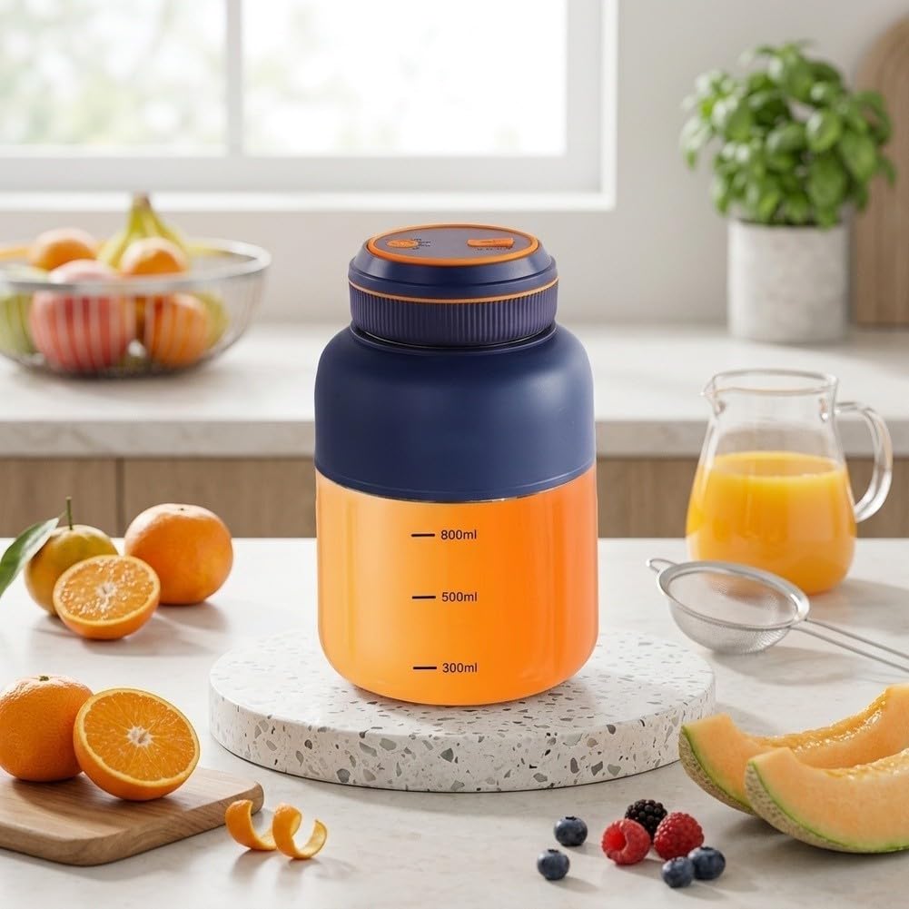Miscelatore Elettrico 80W per Frutta e Verdura(Blue TWO Cup)