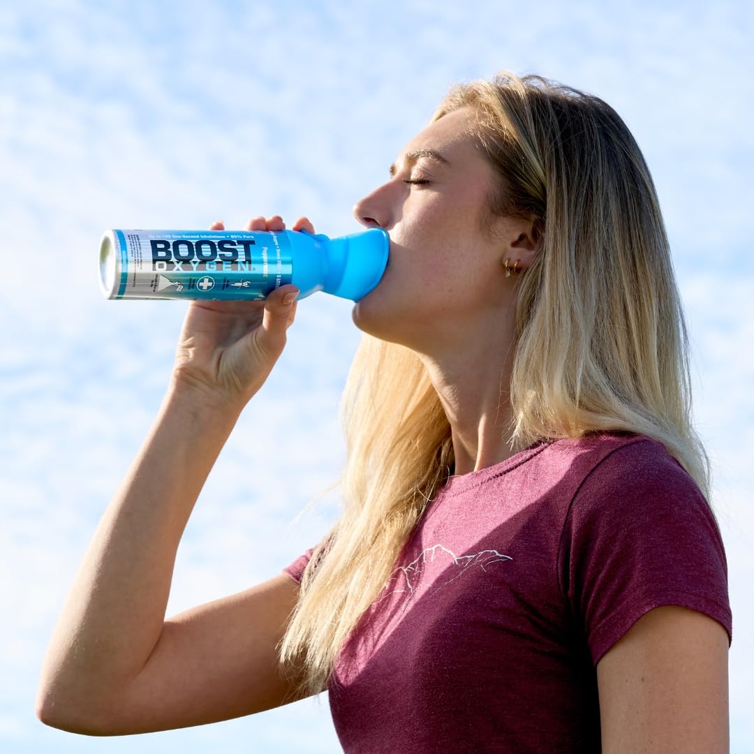 Boost Oxygen Menta Piperita 9L (3 Pack) | Bomboletta di Ossigeno Puro al 95% Portatile per Recupero, Concentrazione e Energia