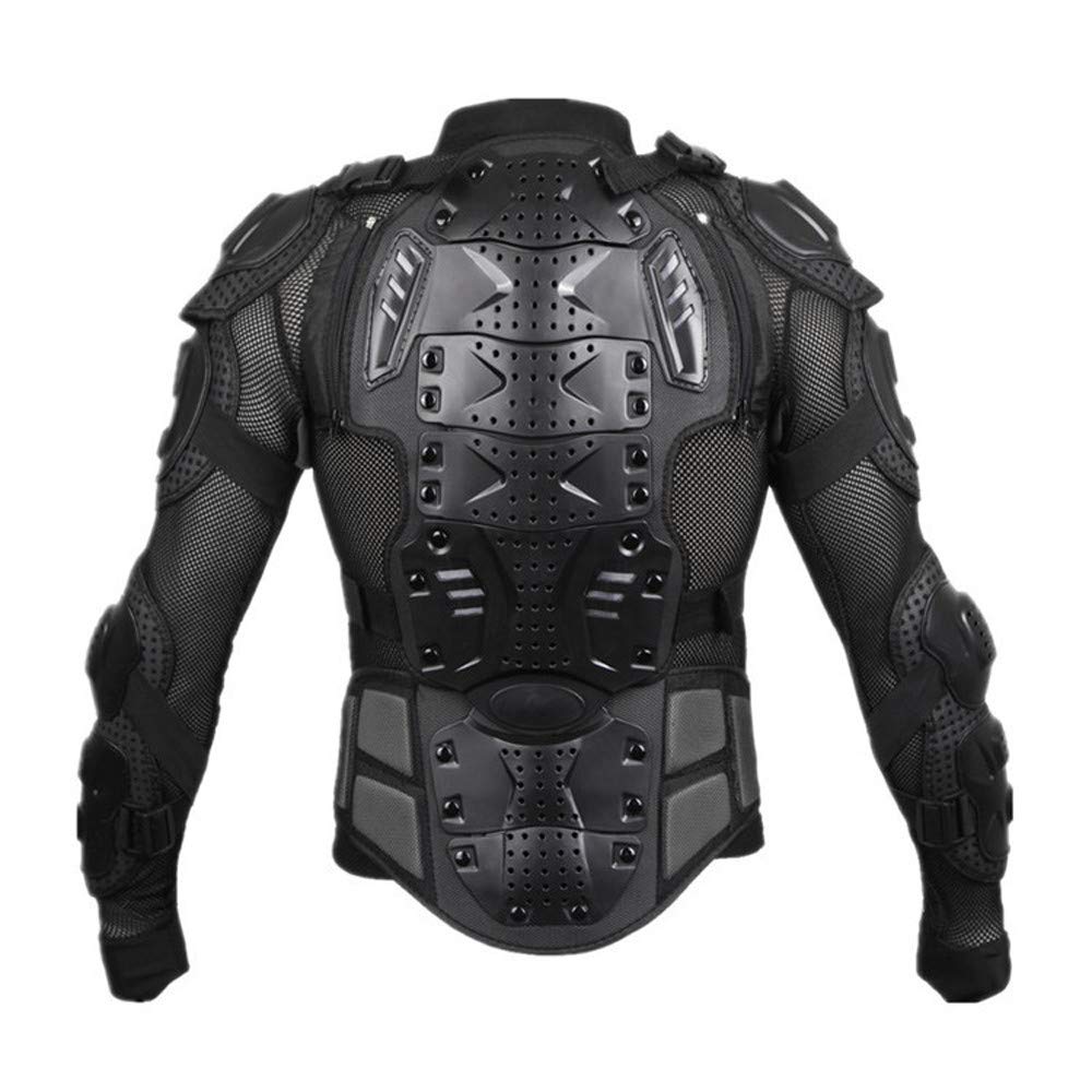 PLOT Motorrad Rüstung Jacke Motocross Mountain Fahrrad Protektoren Jacke Body Protector Schutzkleidung Schutzjacke (L, Schwarz-1)