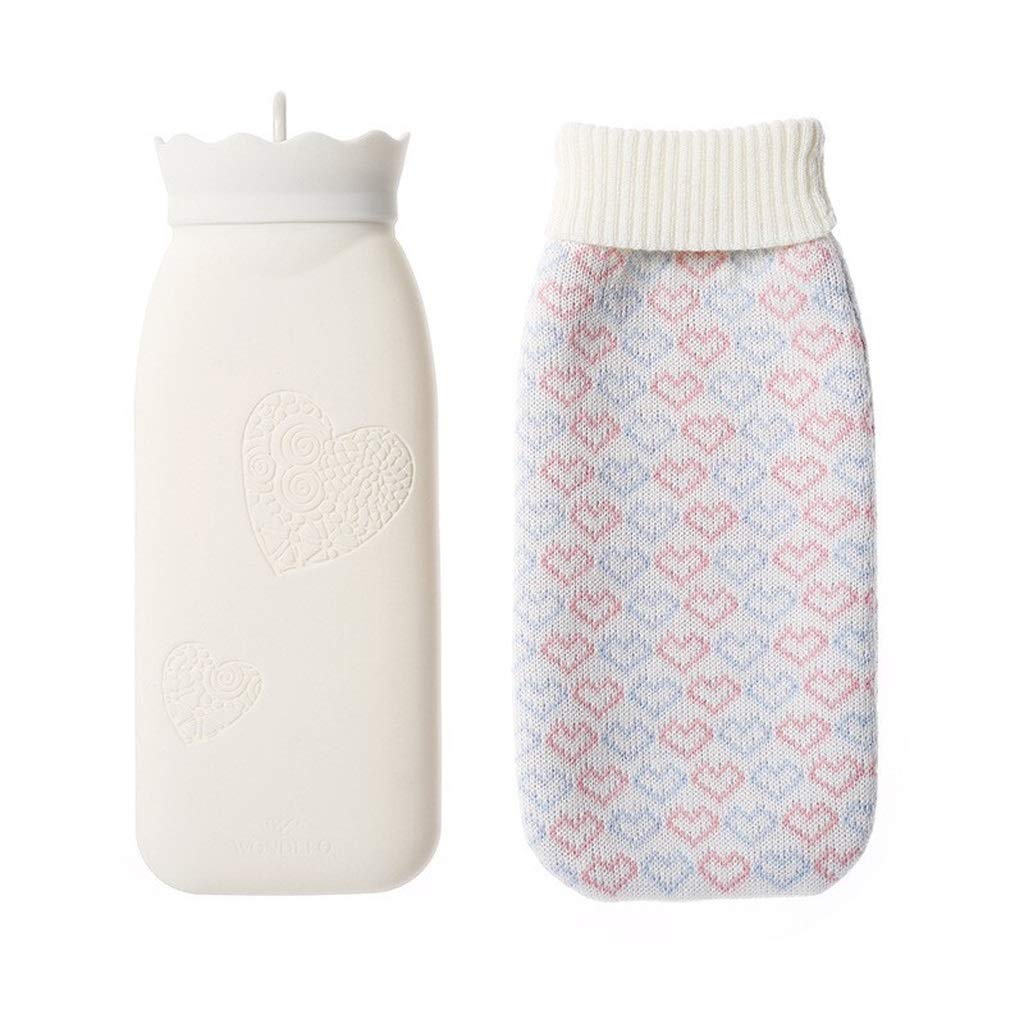 Botellas de agua caliente, Botella de agua caliente con funda de forro polar suave for niña, agua caliente for el vientre, botella de agua caliente, ideal for aliviar el dolor, botella de agua calient