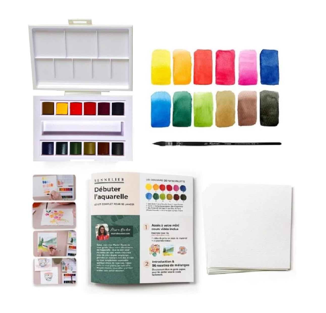 Sennelier Peinture Aquarelle - Marie Boudon set decouverte et 1 cartes