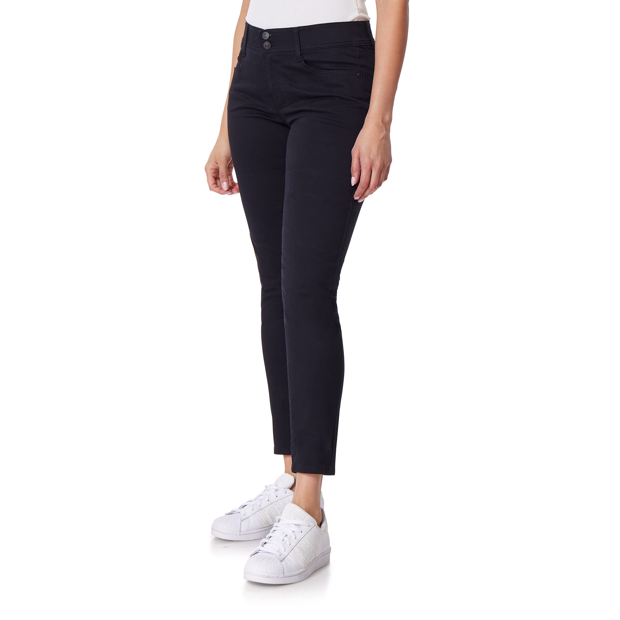 WallFlower Women's Luscious Curvy Uniform Skinny Mid-Rise Juniors Pants