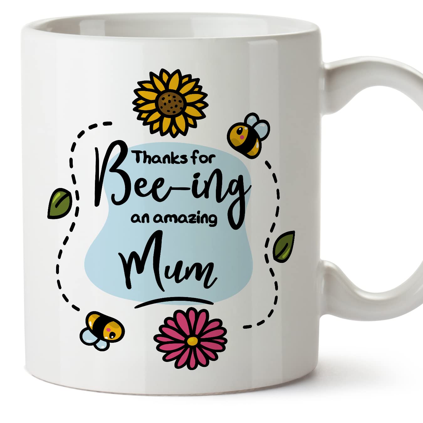 MUGFFINS Mother/Mum Mug - in English - Thanks for Beeing Amazing - Funny Gift for Mother's Day - Ceramic 11oz Mug — image 1