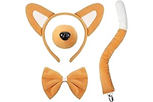 4 Pcs Puppy Dog Costume Set for Kids Adults Carnival Mardi Gras Cosplay