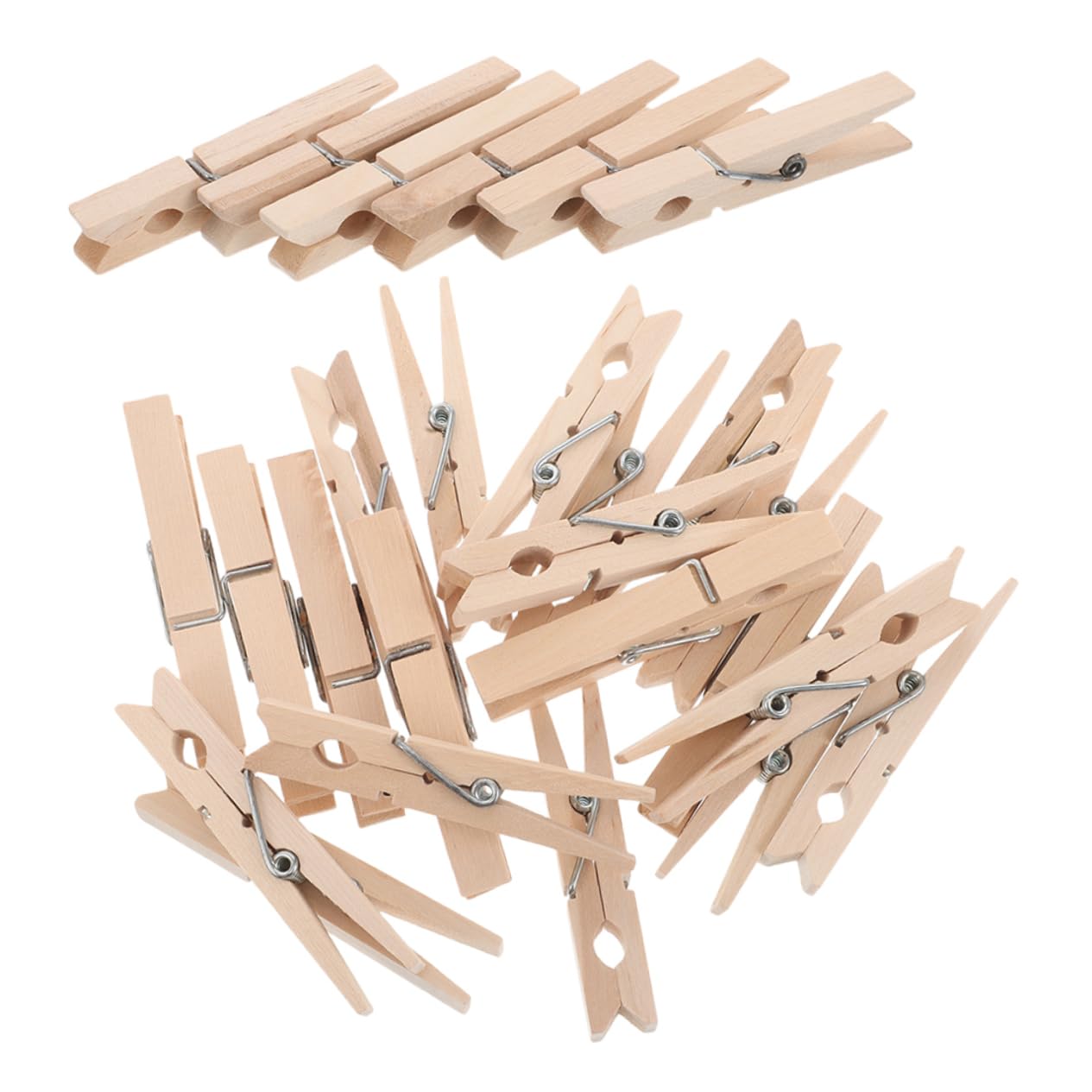 STOBAZA 70piezas Clip para Ropa Prueba De Viento Pinzas De Madera Sin Pintar Resistentes Al Viento para Colgar Ropa El Tendedero Exterior