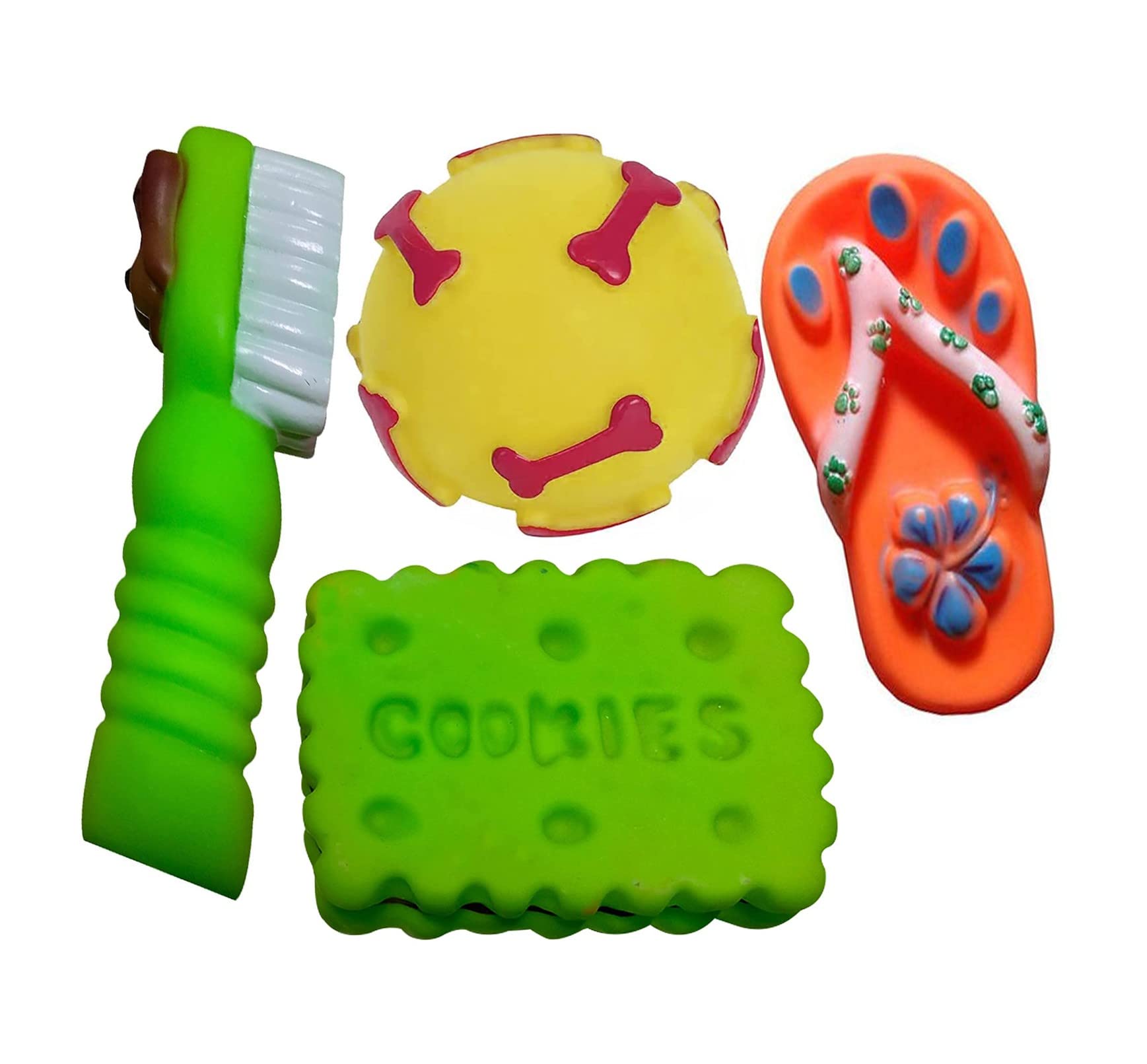 W9 Pet Products Combo of 4 Soft Latex Rubber Interactive Squeaky Toys for Small Puppy- Random Color (B0C5CWQWKC) Amazon Price History, Amazon Price Tracker
