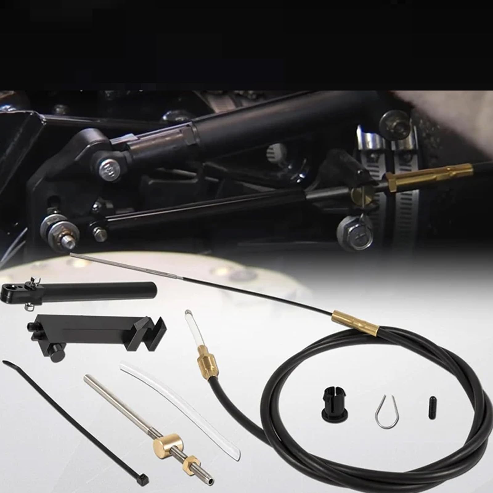 Juego de Cables de Cambio Impermeables de Repuesto, Accesorios para Yates 865436A02 19543A10 19543A8 para Motores OMC BRP, reemplazo de Cable Restringido para Barcos