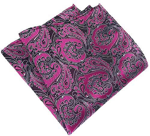 MOHSLEE Men Party Floral Silk Suit Cravat Tie Woven Ascot Pocket Square 2Pcs Set - Thumbnail 2