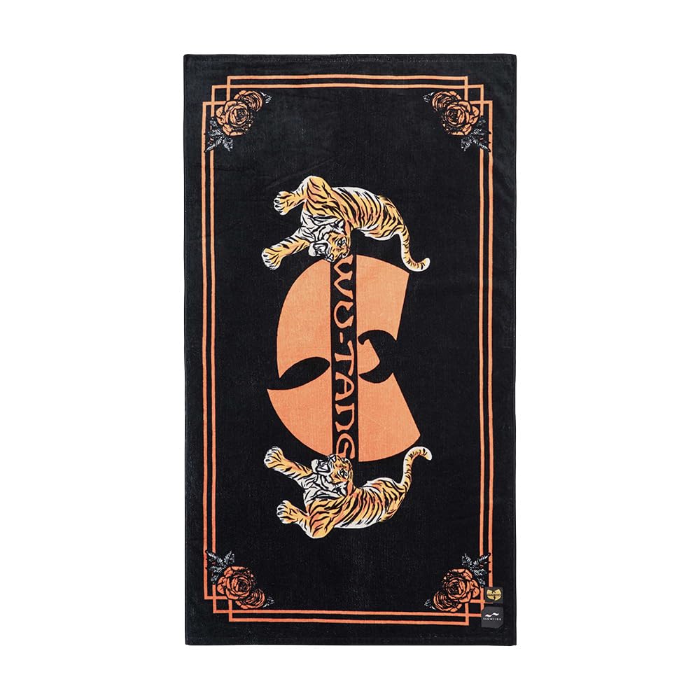 Slowtide Tiger Beach Towel | Features Drawcord Loop for Quick Drying | Perfect for The Beach, Pool, Lake and Wherever Your Adventures take You | 100% Cotton | Size - 30 x 60 in.