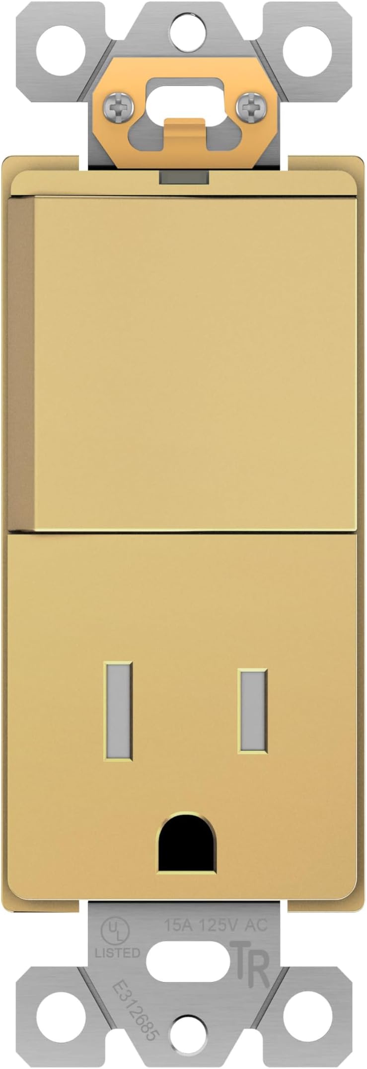 Leviton 5245-I 3-Way Duplex Combination Switch/Receptacle, 1 P, 3 Wire ...