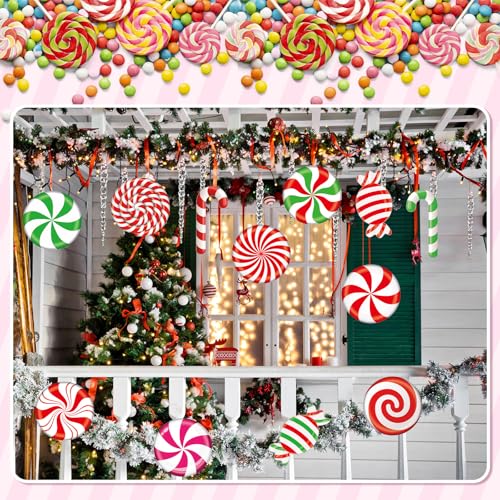Seajan 200 peças recortes de Natal Candyland recortes de doces de Natal para decoração de quadro de