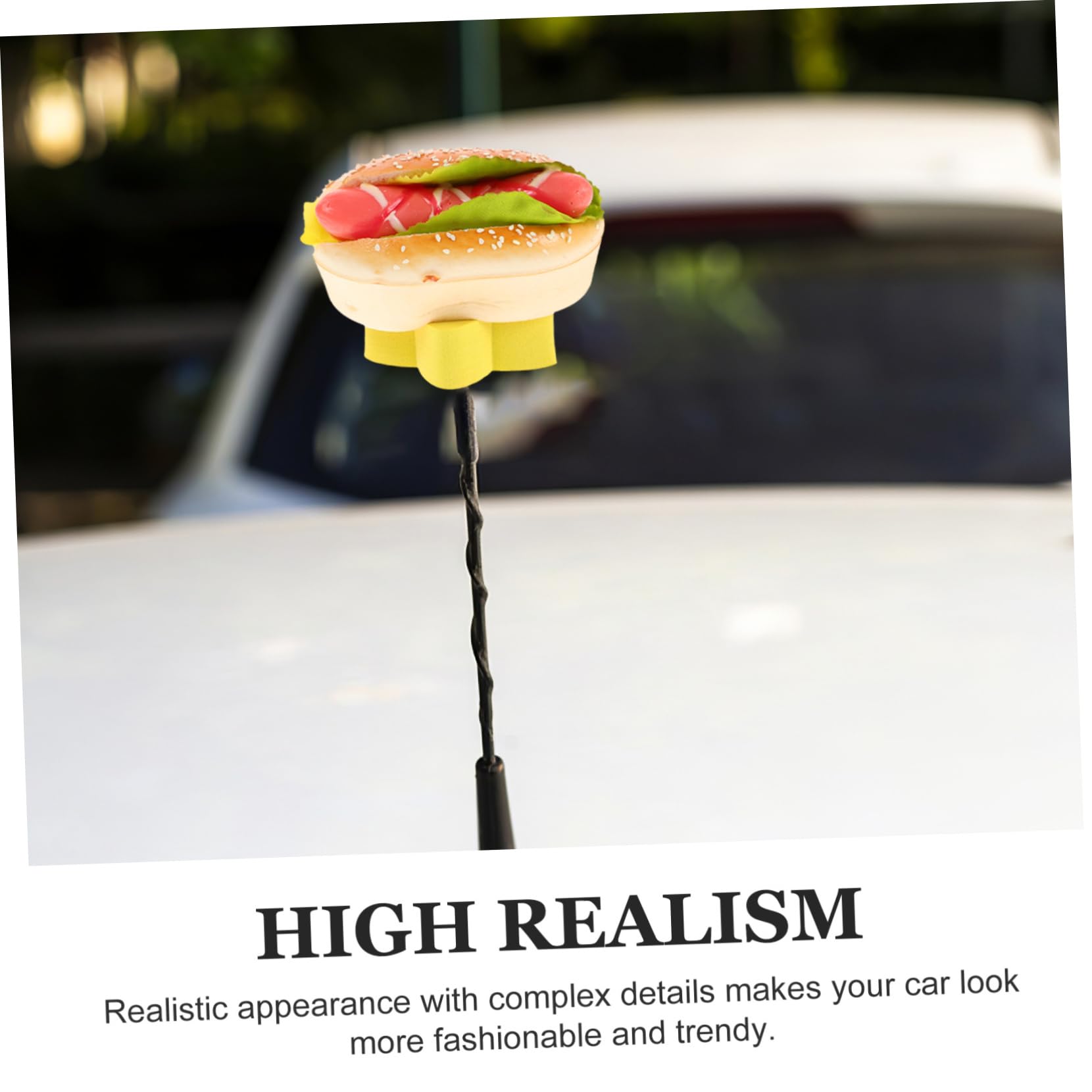 PACKOVE Car Antenna Topper Unique Decorative Vehicle Ornament for Suvs Trucks Easy to Attach Exterior Accessory for Personalizing Your Car Versatile Food Themed Design
