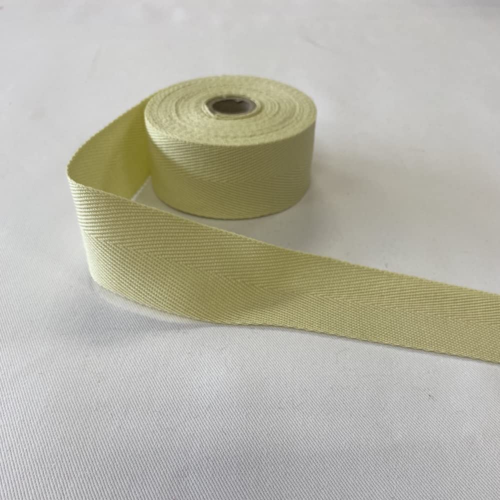 38mm Acrylic Herringbone Webbing Tape (Per Metre) (Cream)