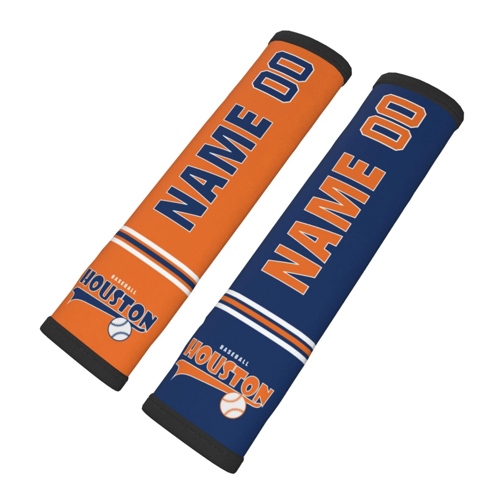 Houston Custom Car Seat Belt Pads (2 Sets), One Size, Custom Any Name and Number for Man Women Gifts