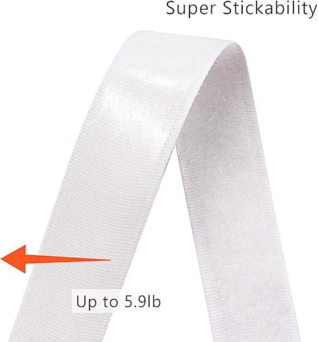 Miniatura 5 de Cinta autoadhesiva de gancho y bucle de 36 pies, tira trasera adhesiva, cinta de montaje para fotos y herramientas, pedales colgantes (34 pulgadas,