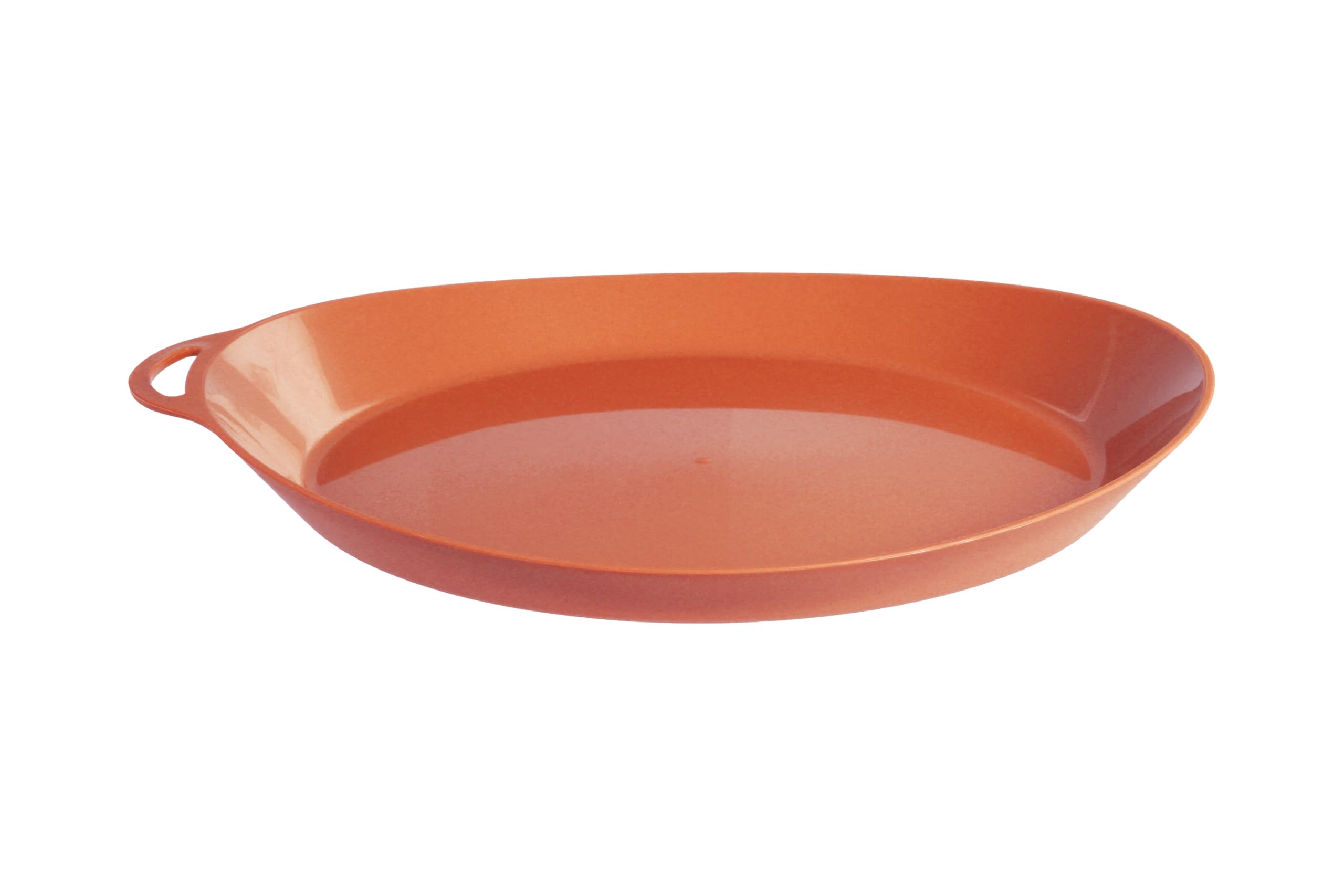 Lifeventure Ellipse Reusable Plate for Camping, Travel & Outdoor - Rust Orange