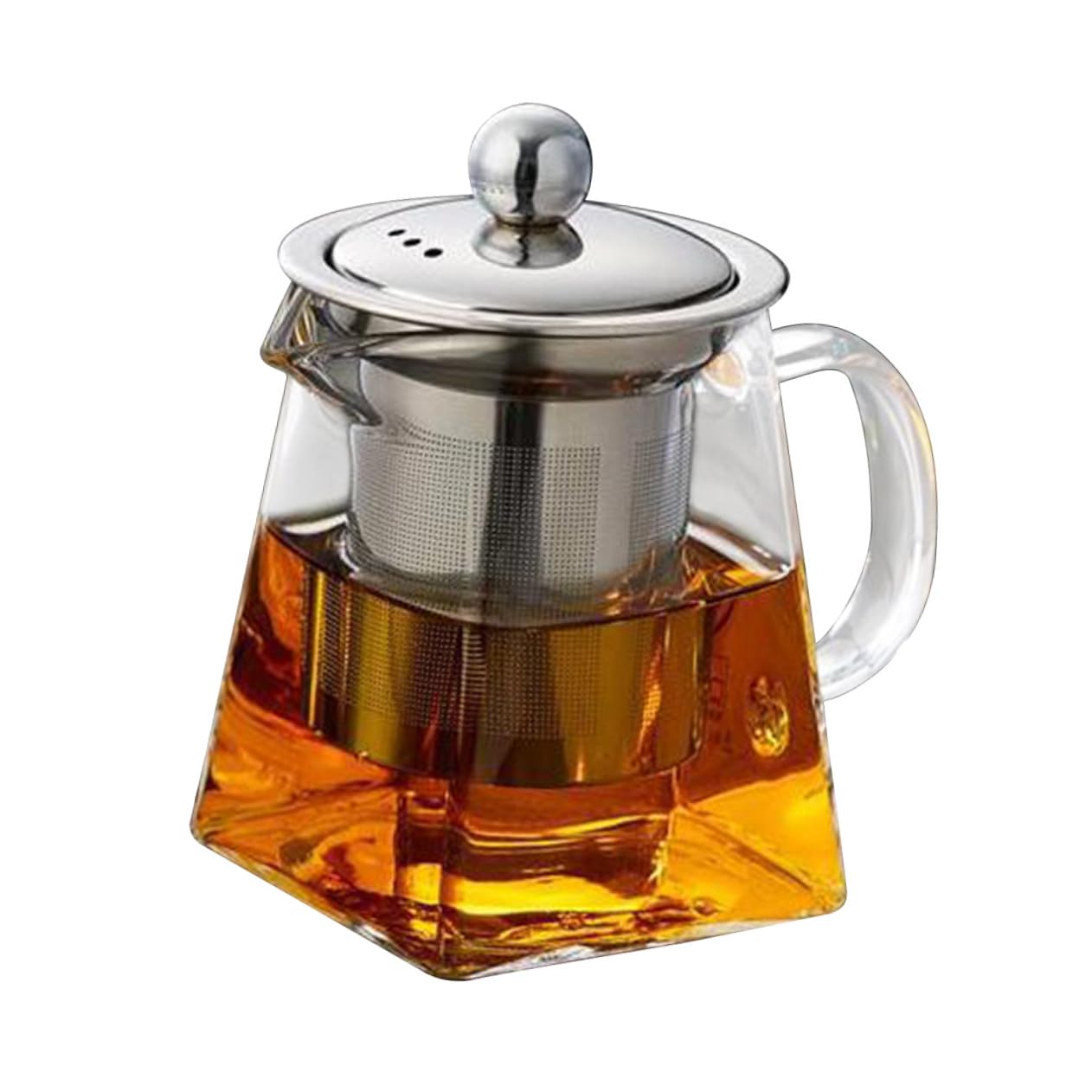 Tetera De Vidrio Resistente Al Calor Filtro De Acero Inoxidable Para Infusiones De Té Para Cocina o Despacho