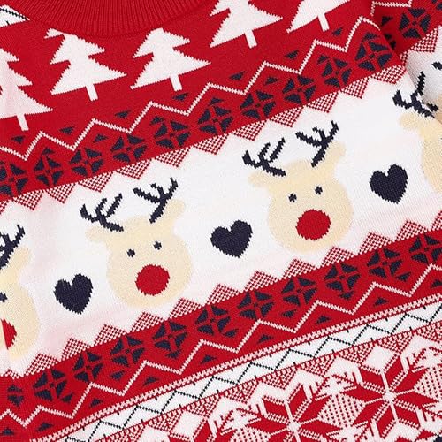 Image of Ugly Christmas Sweater for Girls Funny Xmas Knit Pullover Shirts Kids Child Holiday Jumper Tops Outfit 2-14 Years