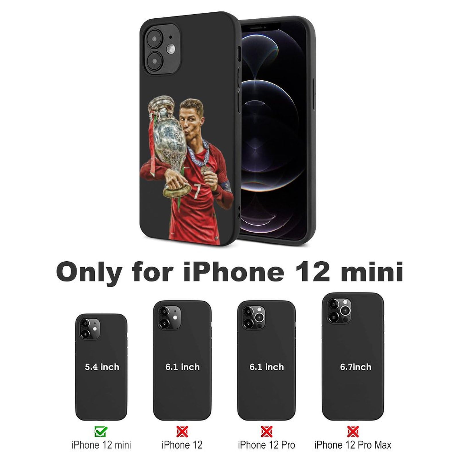 Amazon.co.jp: iPhone12 Miniケース クリスティアーノ・ロナウド 携帯
