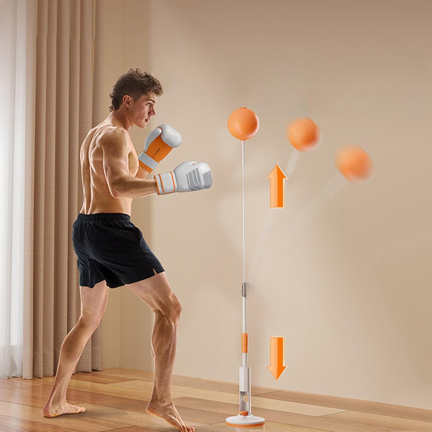 Punchingball Erwachsene Boxbirne 139-154 cm Höhenverstellbar Speedball Boxen Reflexball Trainingsball für Boxen Sport
