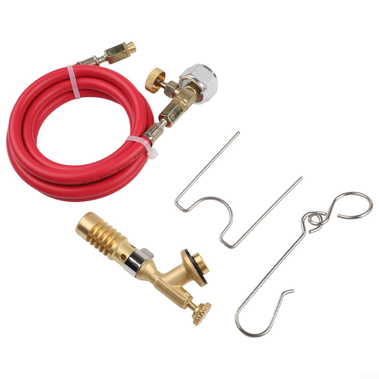 Antorcha para gas MAPP/MAP-Pro, soplete de soldadura de fontanería con manguera de 5.2 pies, construcción de latón, herramienta de soldadura de tuberías portátil