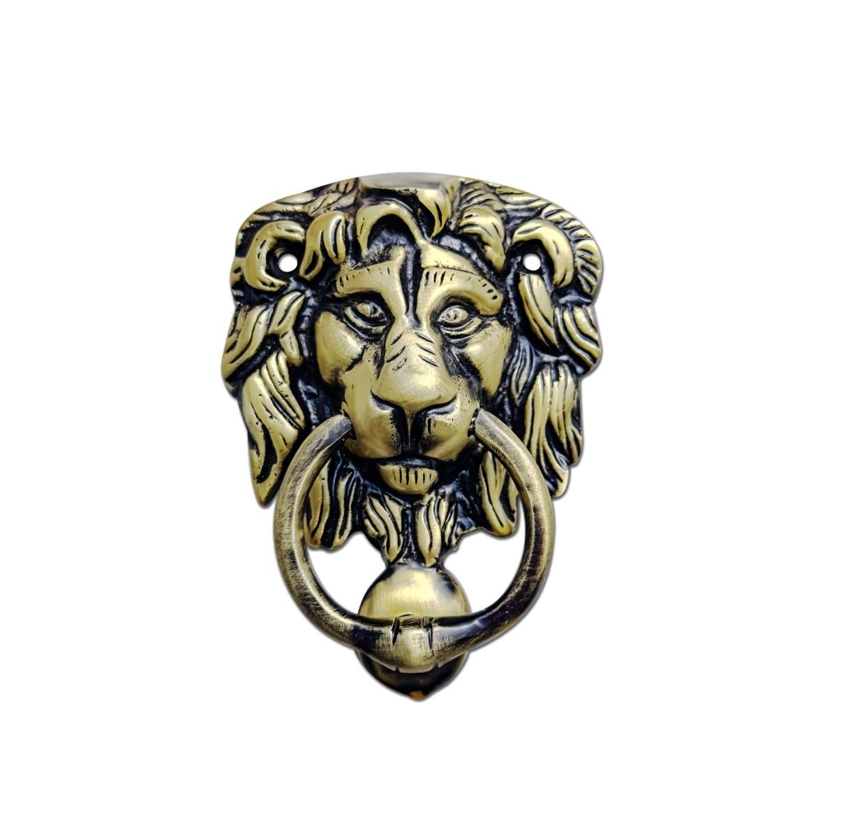 Heurtoir de porte tête de lion Messing