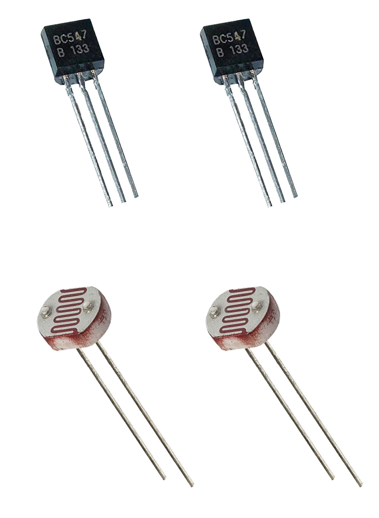 GoBagee® Very Useful Combo of 2pcs BC547 Transistors & 2pcs LDR Sensor Photoresistor Pair of (2pc each) (2) (B0C5RRQ9NZ) Amazon Price History, Amazon Price Tracker