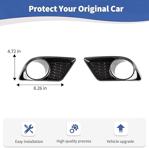 Miniatura 6 de RT-TCZ para cargador parachoques delantero luz niebla panel Trim cubierta de fibra de carbono para Dodge cargador 2011 2012 2013 2014 fibra de