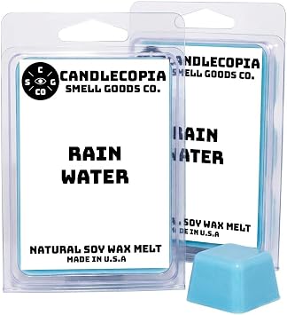 Rain Water Scented Wax Melts, 2-Pack, 12 Cubes, 6.4 oz | Currant, rose, jasmine & geranium