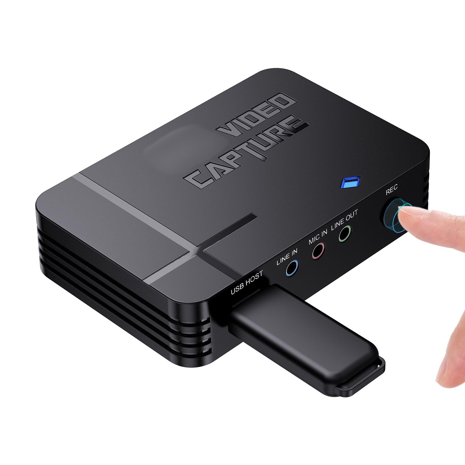 Jemora Tarjeta de Captura de Video de Alta claridad Grabadora de Juegos de Alta claridad 1080P Dispositivo de Captura de Video USB CAM Link Compatible con televisores Proyector, etc. Admite e