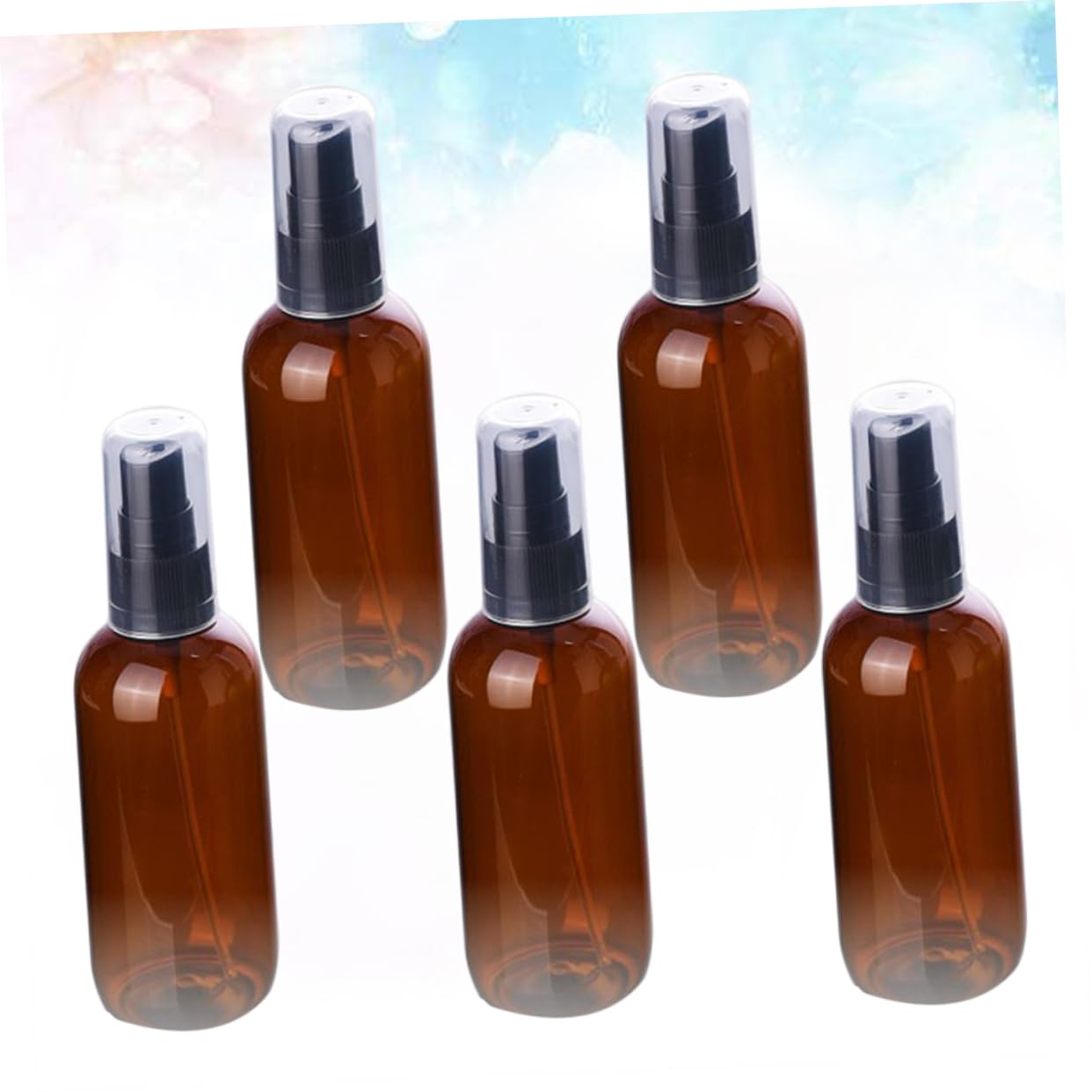 DOITOOL 15pièces Bouteilles De Spray Plastique De Flacons Vaporisateurs Rechargeables Pour Cosmétiques Et Liquides Design Compact Et Léger Pour Voyage Et Usage Quotidien Marron