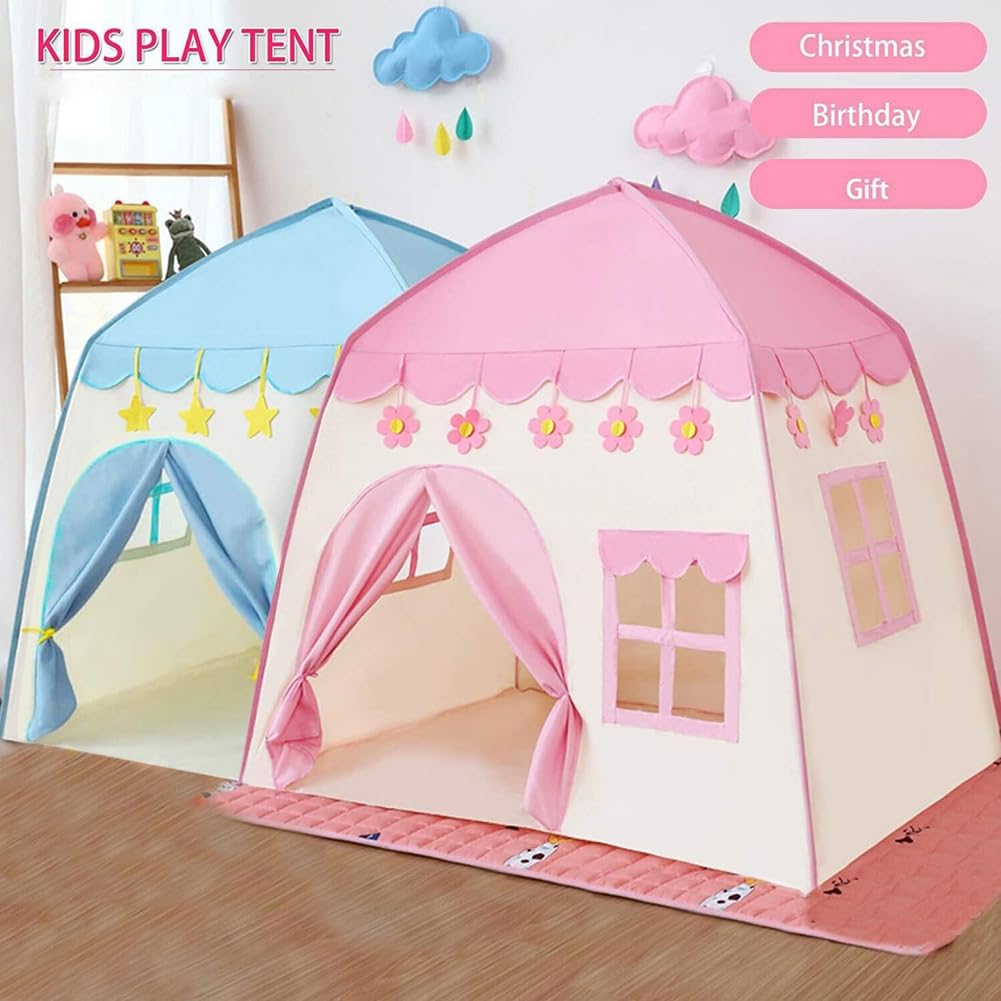 da Gioco per Interni Ed Esterni, da Principessa per Ragazze, Regalo per Bambini, per Bambini di Dimensioni, Facile da Installare, Facile da Usare, Rosa