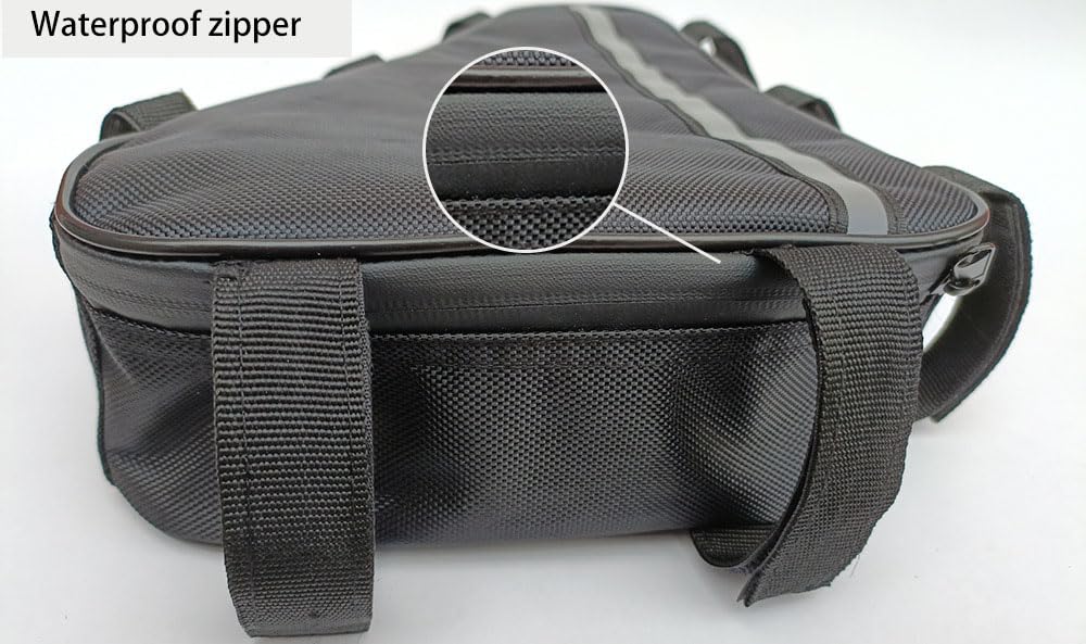 Borsa triangolare per bicicletta, per riporre il telaio, impermeabile, riflettente, 30,5 x 22,9 cm, apertura laterale, per attrezzatura da ciclismo MTB da strada, borsa angolare resistente per