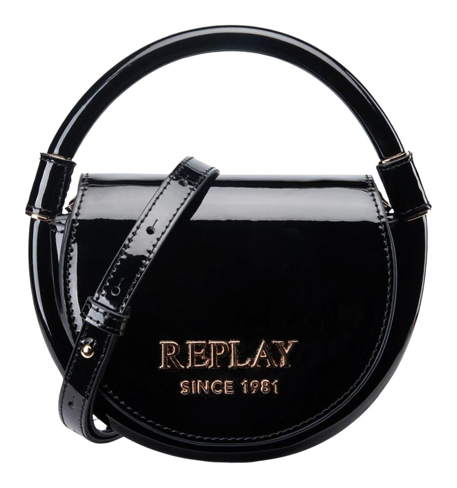 Replay Women Fw3005 Bag, 0100 Shiny Black, Einheitsgröße