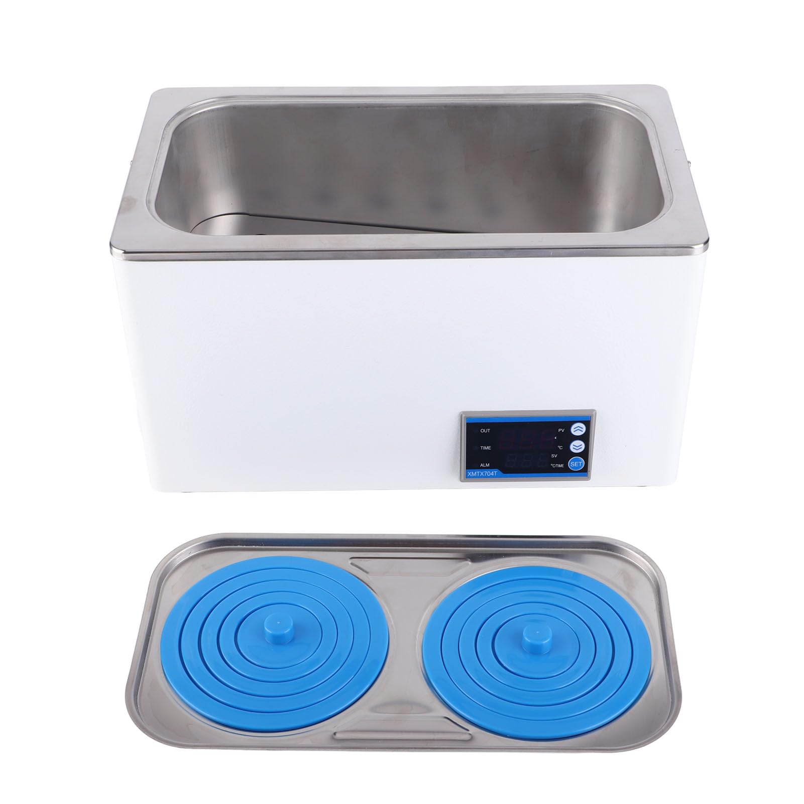Baño de Agua Termostático Digital, Calentador de Baño de Agua Termostático Digital Temperatura Constante 7L Suministros de Laboratorio 1 Cámara con 2 Juegos de Herramientas