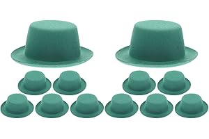 LUOZZY Mini Green Cowboy Hats for Dollhouse Decoration