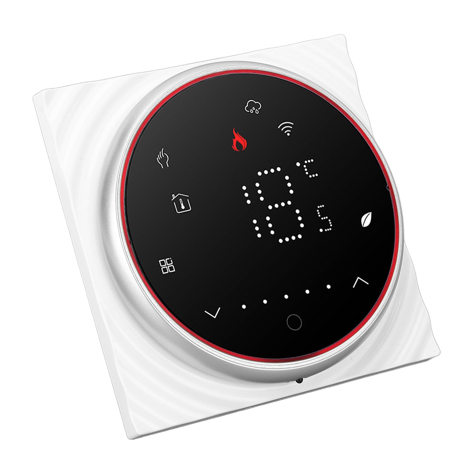 Jeanoko Inteligentny Termostat Domowy Programowalny Wyświetlacz LED do Ogrzewania Podłogowego, Energooszczędny Termostat do Użytku Domowego AC 95-240 V (Czarny)