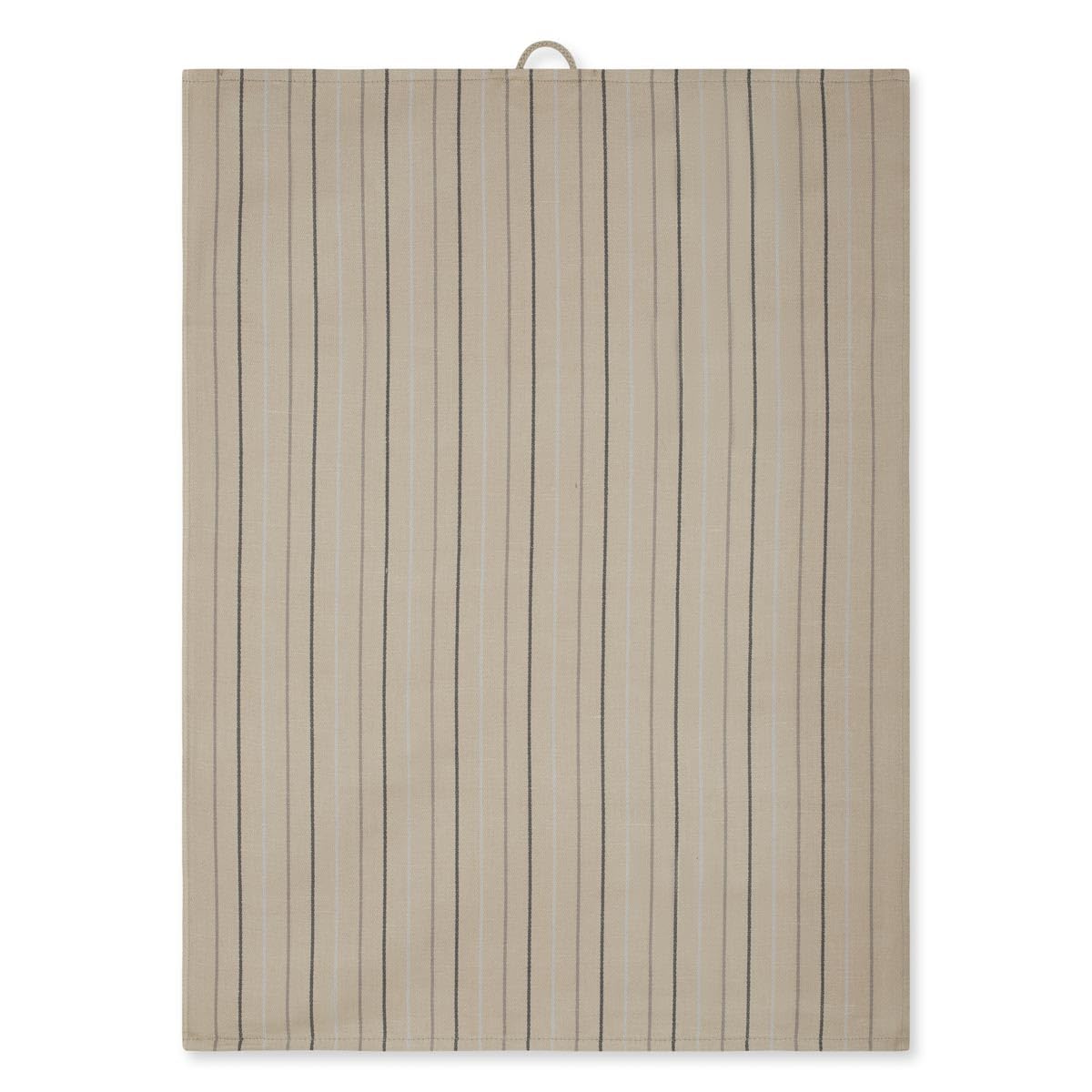 Ross Premium 4er Set Geschirrtücher aus Zwirn Halbleinen – 50x70cm, Saugstark & Schnelltrocknend, Treppen Karofond & Nadelstreifen Design, 50% Baumwolle 50% Leinen – Stilvoll (Cappuccino)