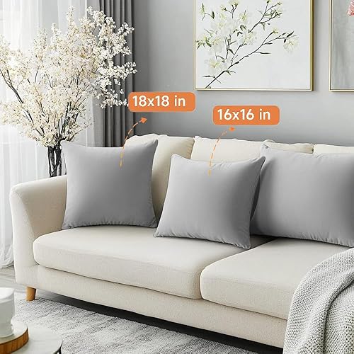Miniatura 5 de QUORGVES Juego de 2 fundas de almohada de 22 x 22 pulgadas  22.0 x 22.4 in., para sofá, sala de estar, cama o dormitorio, decoración suave,