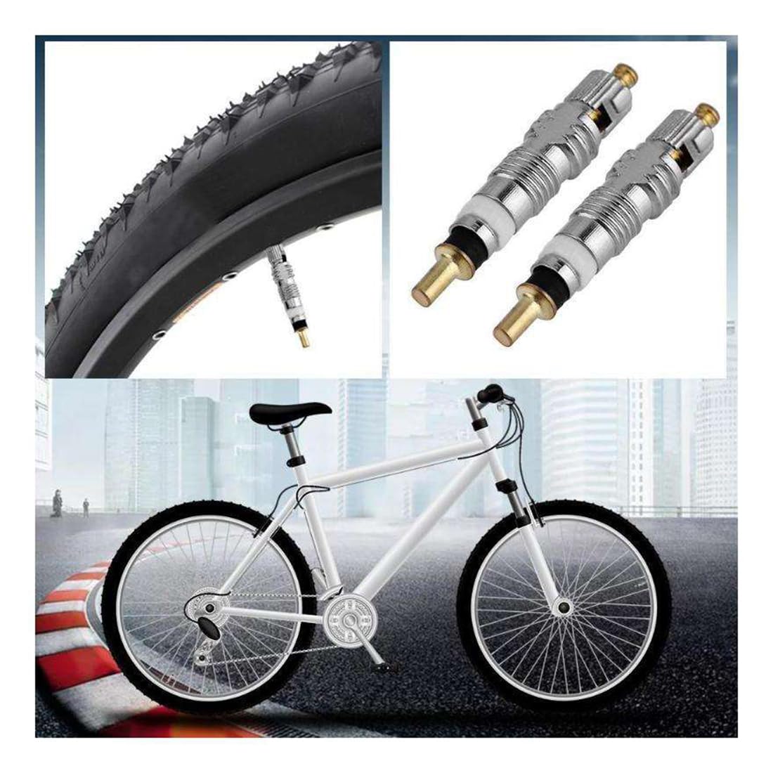 10 Pezzi Nucleo Valvola, Kit Valvola Bici, Nucleo Valvola Bici, Kit sostituzione Valvola Presta, Strumento Rimozione Nucleo Valvola, per Pneumatici da Bicicletta